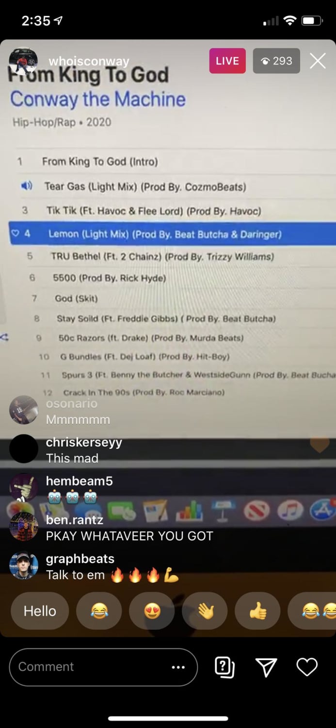 Conway From a King to a God Tracklist