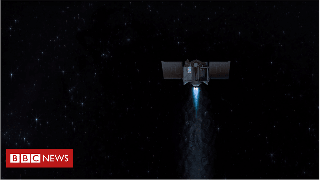 Nasa craft carrying 4.5bn-year-old asteroid dust begins long trek home