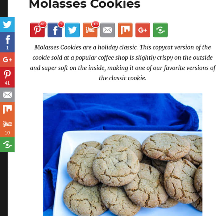 Molasses Cookies – Books n' Cooks