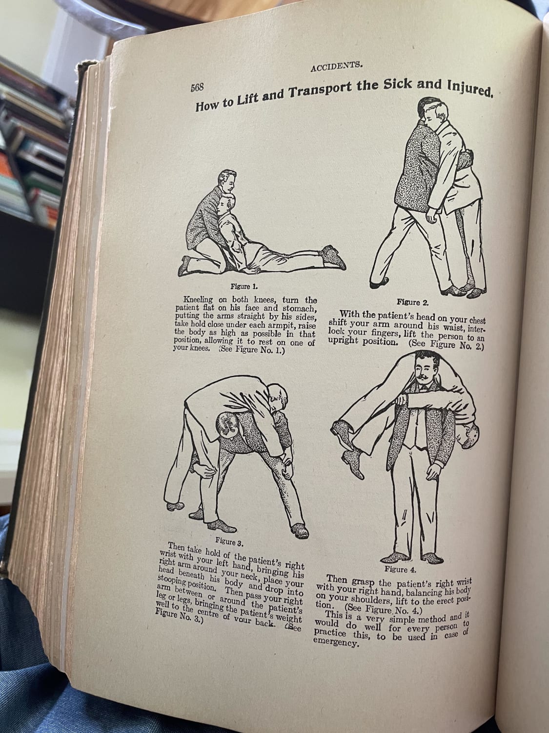 How to pick up a sick person—from a 1920s home medicine book