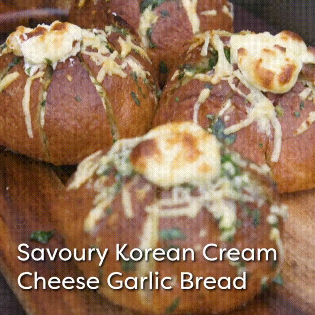 Savoury Korean Cream Cheese Garlic Bread