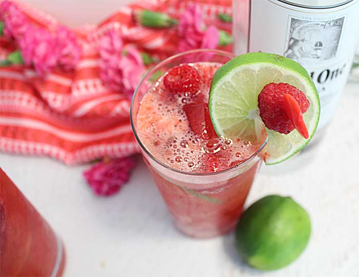Red Raspberry Rickey Cocktail