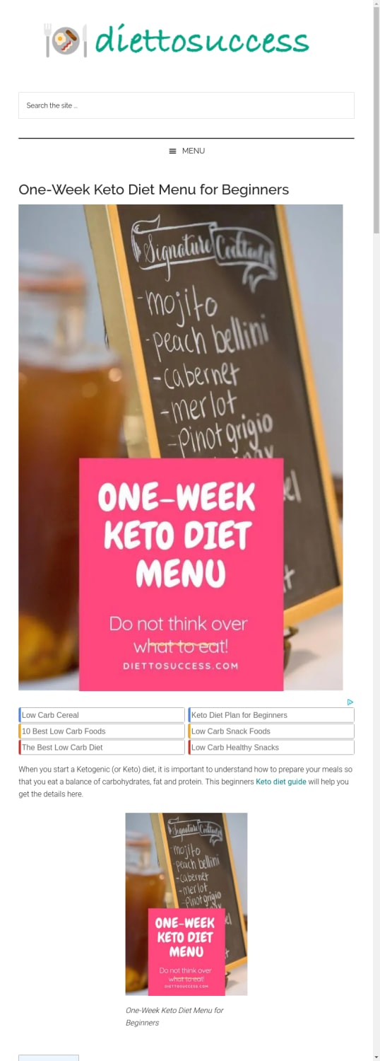 One-Week Keto Diet Menu for Beginners