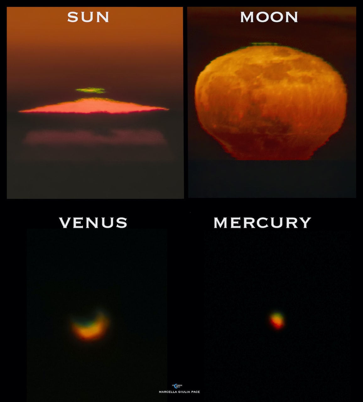 APOD: 2020 May 30 - Green Flashes: Sun, Moon, Venus, Mercury