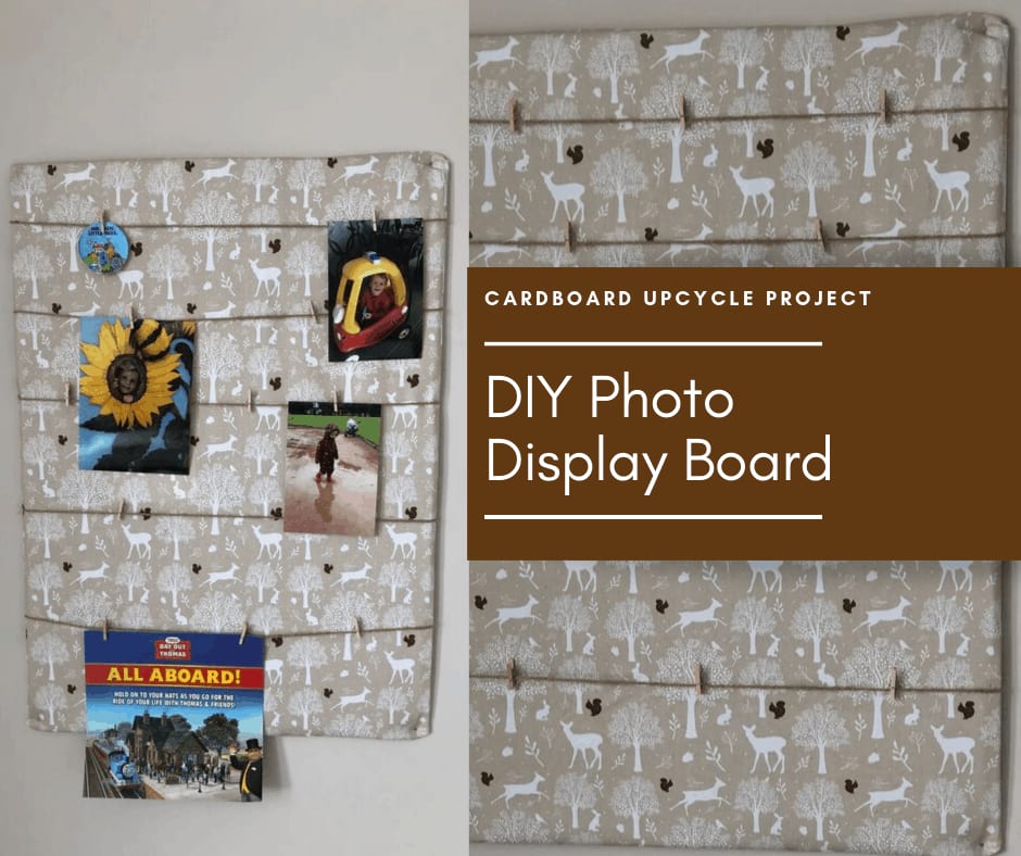 How to Upcycle Cardboard into a DIY Photo Display Board