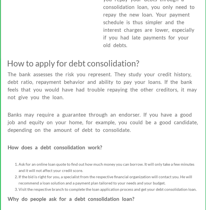 All you need to know about debt consolidation - Online Finance Solution at a Glance