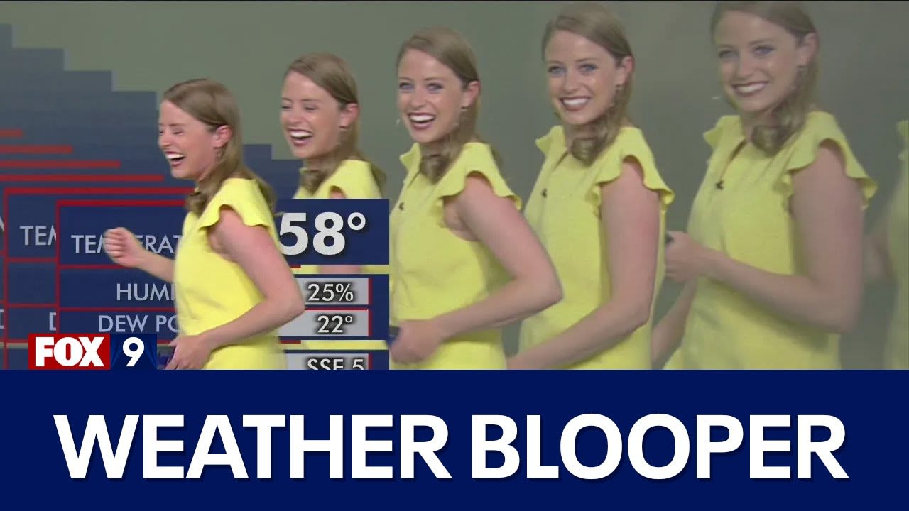 Meteorologist multiplies on screen during graphics glitch