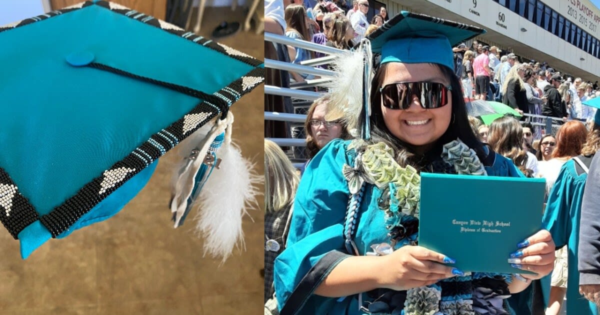 Cedar City family upset after school removes daughter's graduation cap with Native American symbols