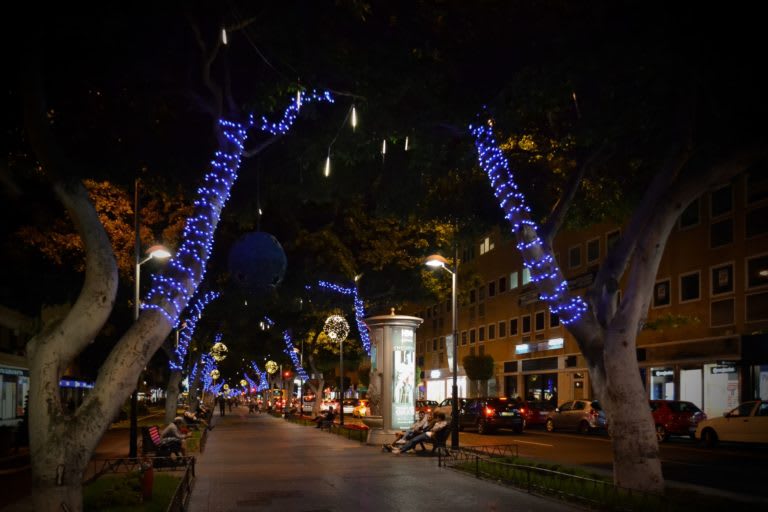 In pictures: Las Palmas streets at night in December