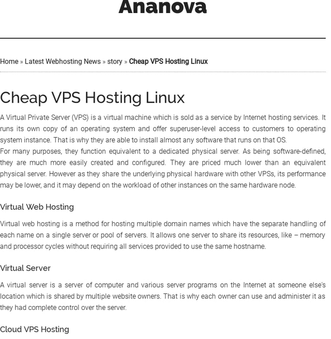 Cheap VPS Hosting Linux