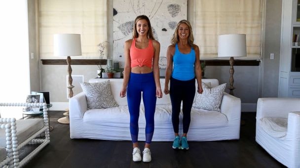 Grab your mom or daughter and try this Mother's Day-inspired workout