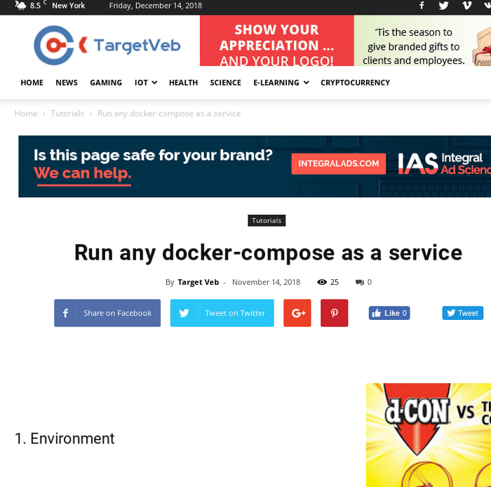 Run any docker-compose as a service