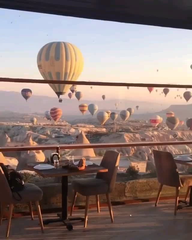 Floating balloon scenic view