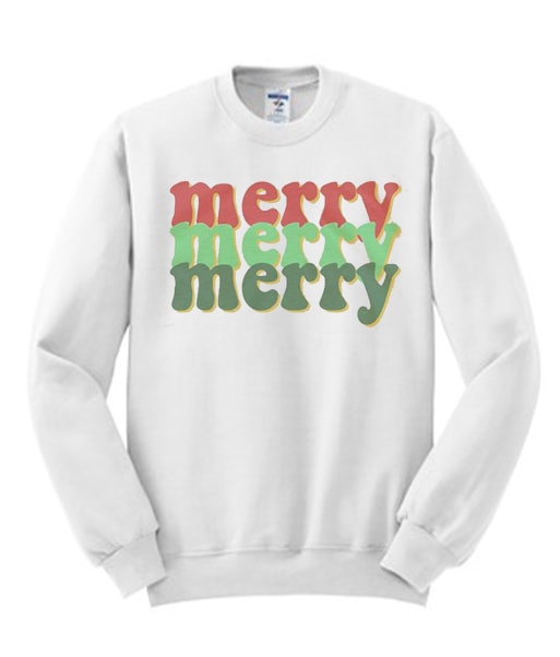 Retro Merry impressive graphic Sweatshirt