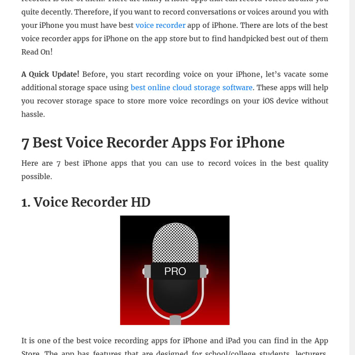 7 Best Voice Recorder Apps For iPhone