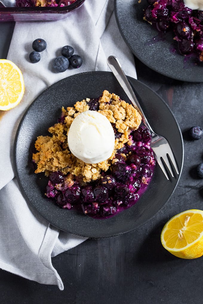 Lemon and Blueberry Crumble