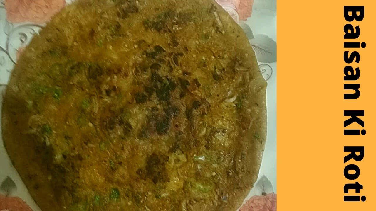 Baisan Ki Roti - Baisan Pratha by kitchen with Ghania