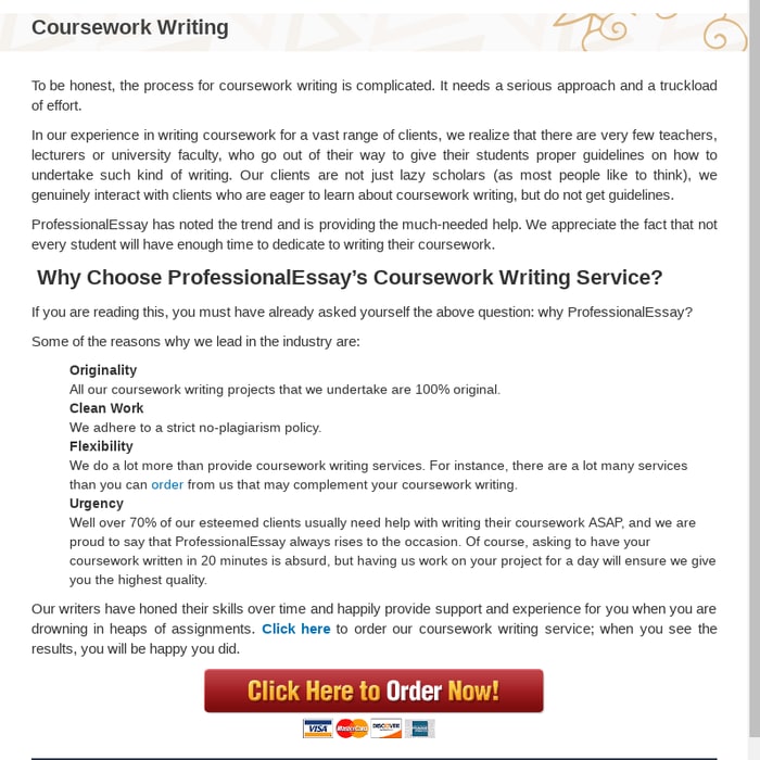 Best Coursework Writing Service in UK by Professional Essay Writers