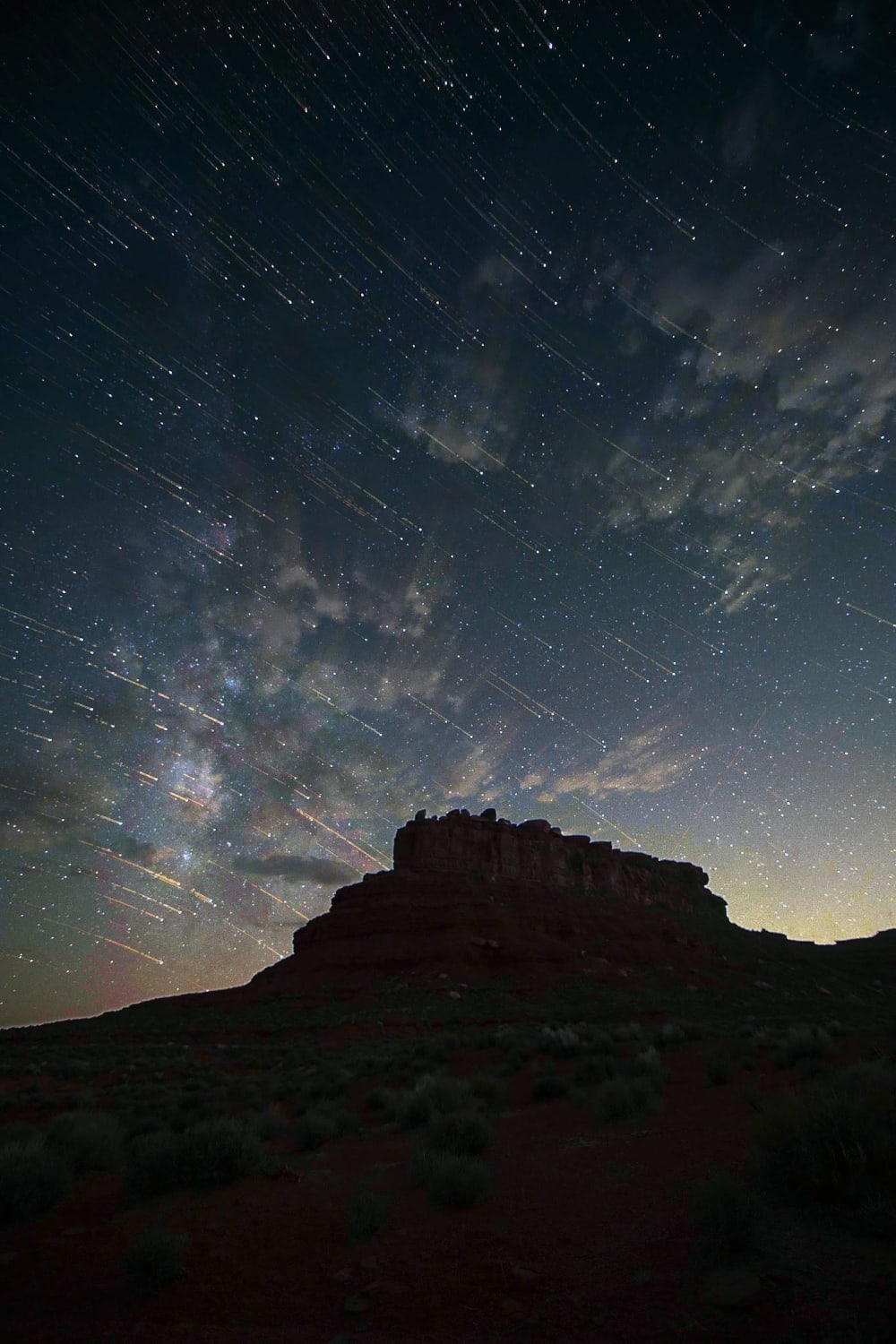 A Starlit Evening at Valley of the Gods, Utah