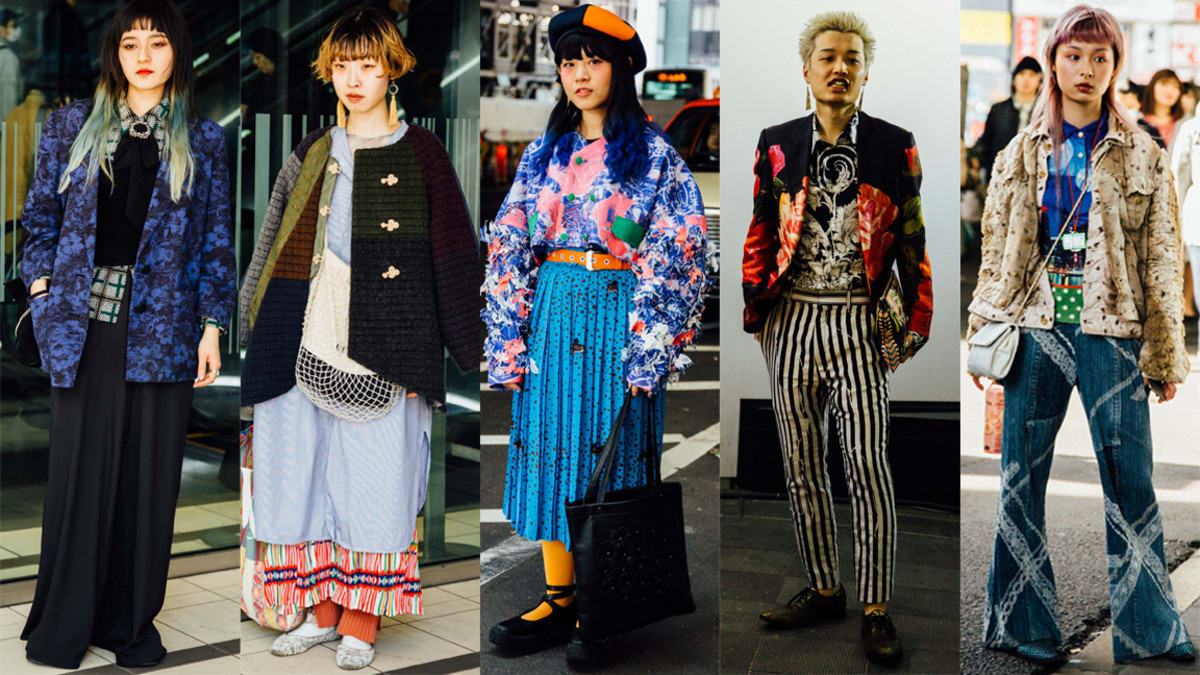 Clashing Prints Were a Street Style Hit at Tokyo Fashion Week