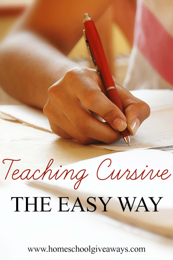 Teaching Cursive the Easy Way - Homeschool Giveaways