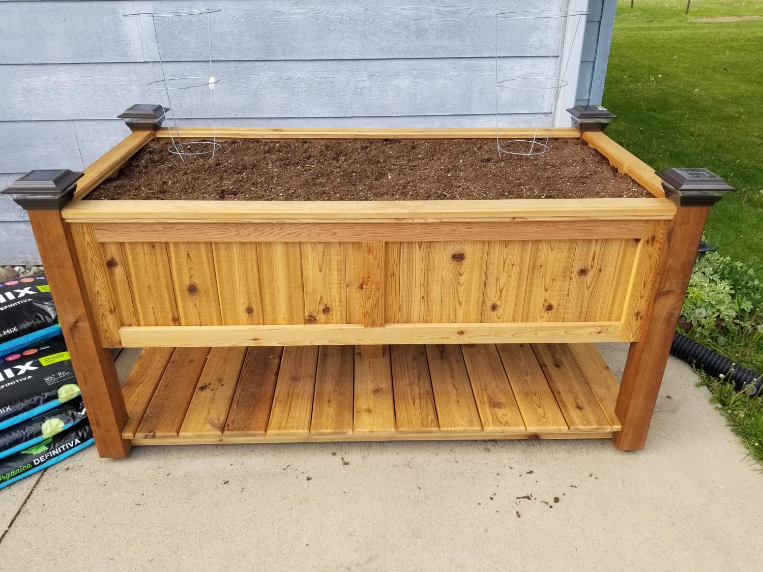 Daughter wanted a raised garden for her birthday so I made one out of cedar. Still a little cold yet to plant, maybe 2 more weeks. She is super excited to start her own garden. She wants to learn how to grow and cook her own vegetables