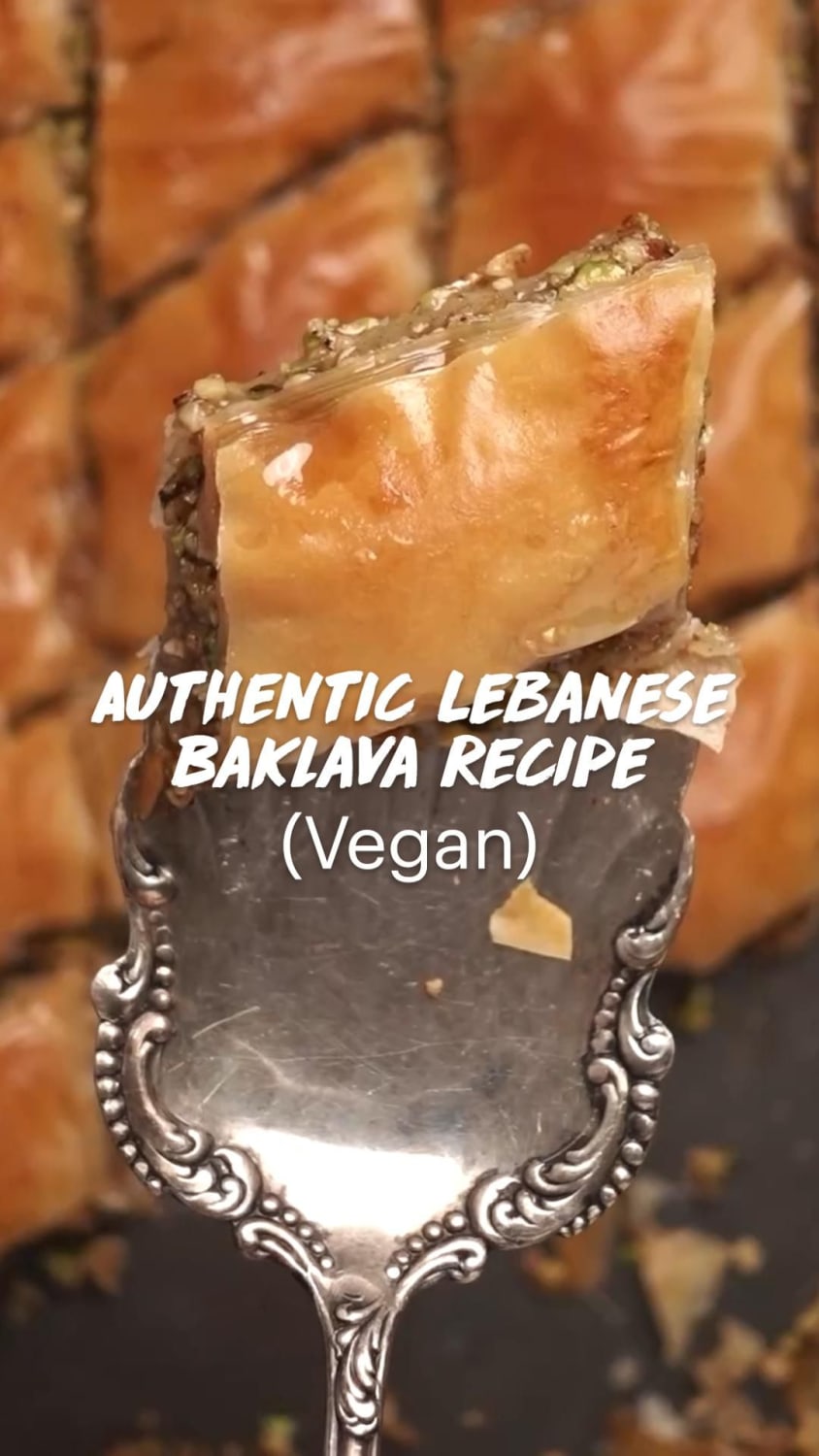 Authentic Lebanese Baklava Recipe with walnuts and rose water | 10 minutes Vegan Baklava Recipe