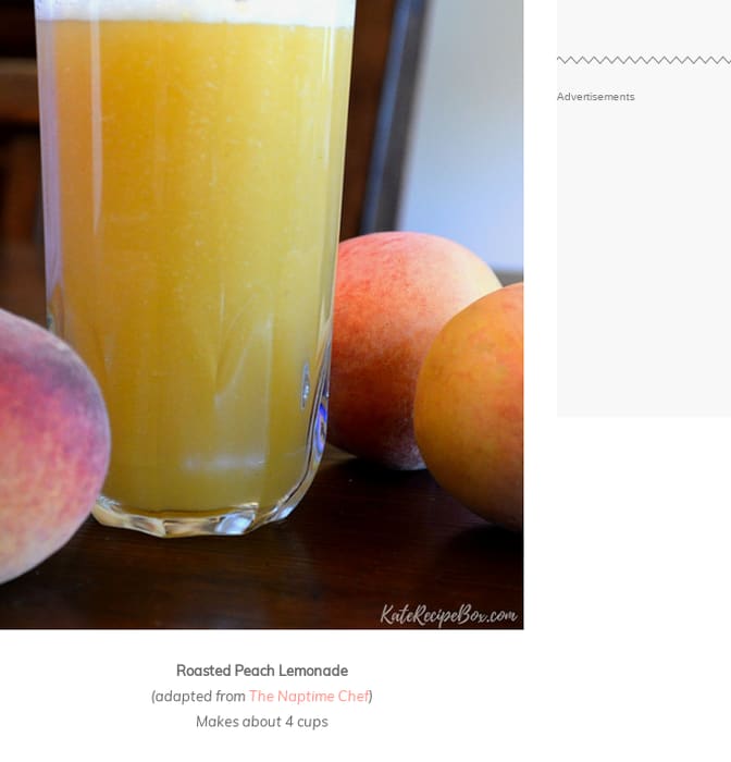 Roasted Peach Lemonade #farmersmarketweek