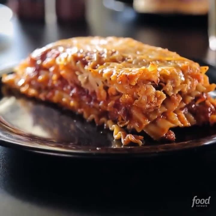 Lasagna at a BBQ joint? Cue drooling. (via @hobosbbq) Watch DDD, Fridays at 9|8c and subscribe to @discoveryplus to stream alllll of the DDD episodes: