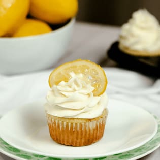 Lemon Vanilla Cupcakes - Mama Needs Cake - Candied Lemons