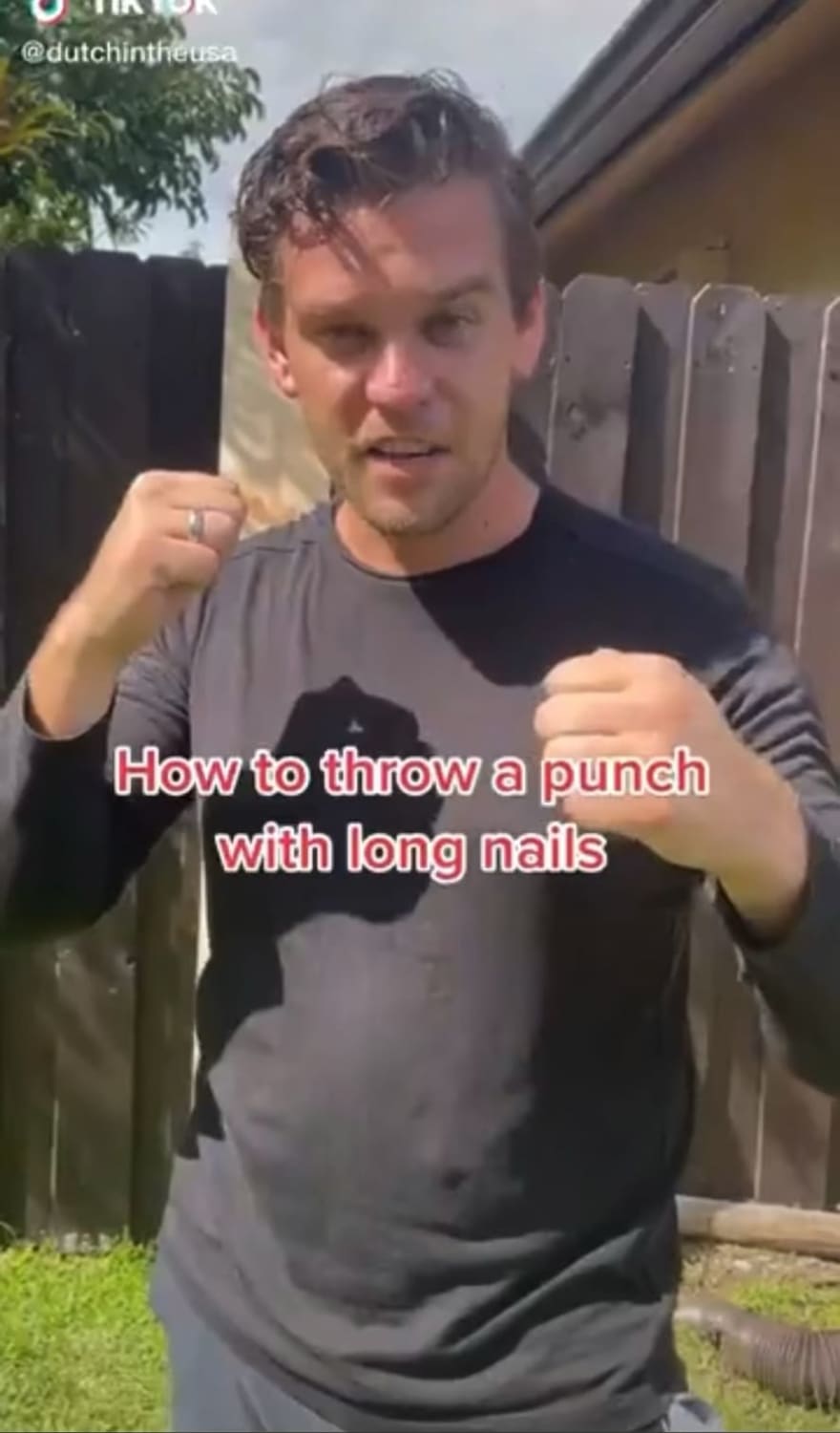 Self defense instructor gets full set of acrylic nails to teach people how to defend themselves with long nails