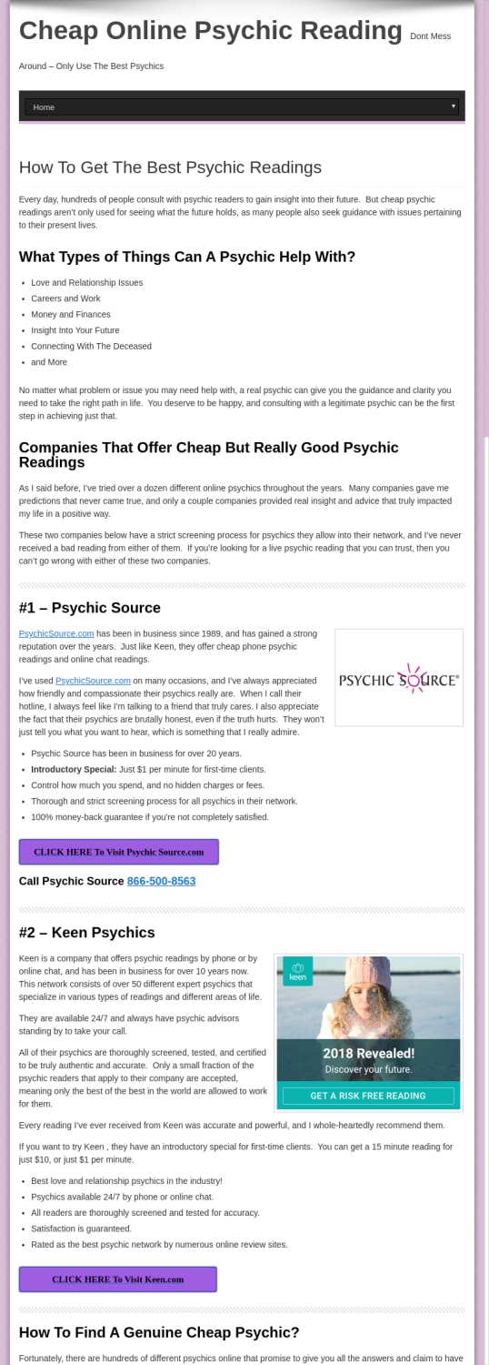 Cheap Psychic Readings Via Phone Or Online Chat