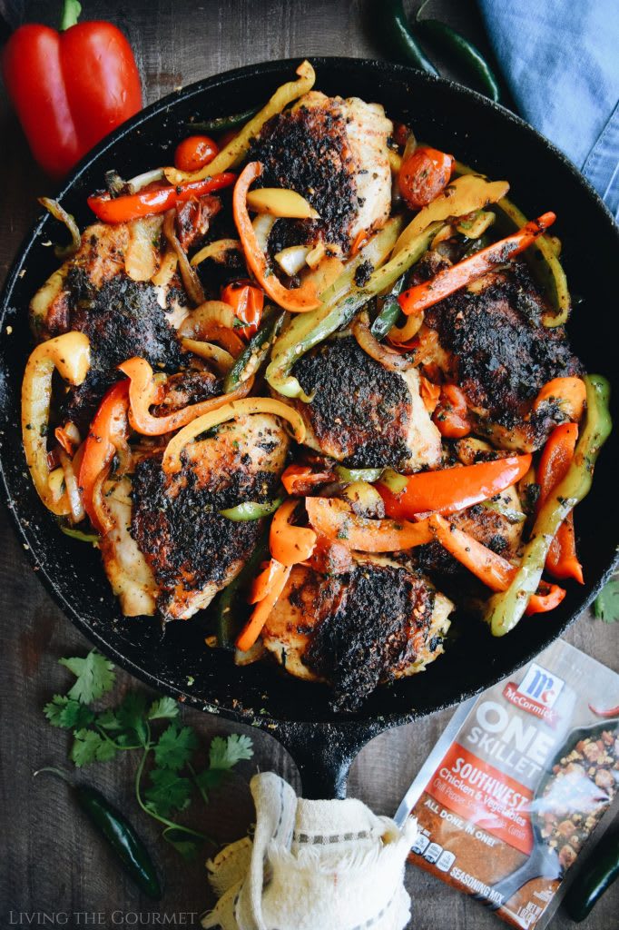 One Pan Skillet Chicken & Peppers
