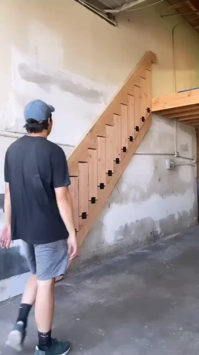 This sturdy collapsible staircase.