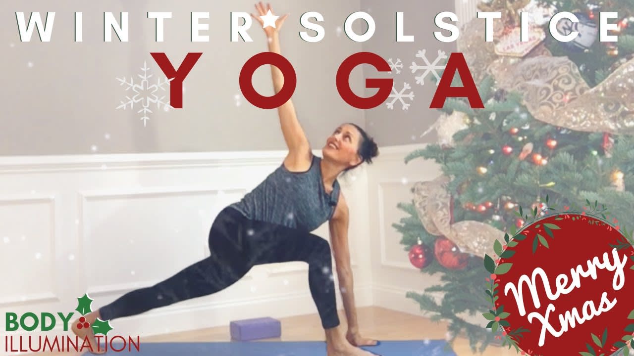 Yoga for Winter Solstice - Restorative Yoga and Yin postures with festive music