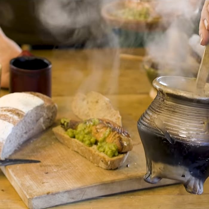 Preparing a Typical Peasant Meal From Medieval Times