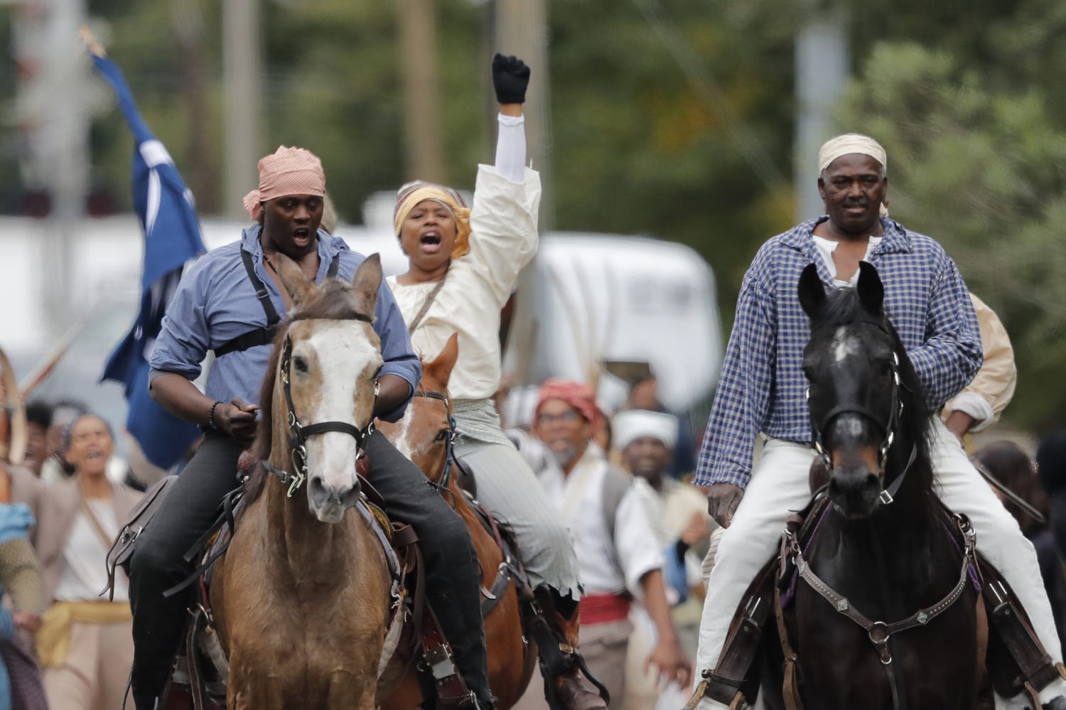 Hundreds march in reenactment of a historic, but long forgotten slave rebellion