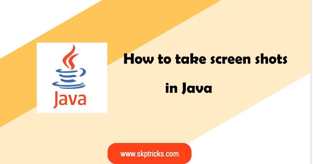 How to take screen shots in Java