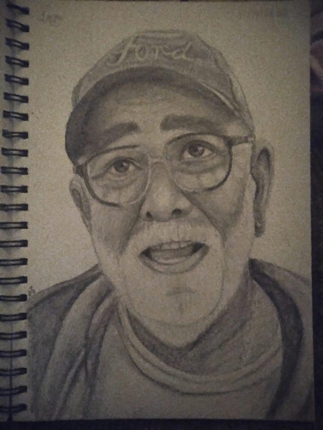 I drew my dad's friend. I'm 15 be nice. Critique is welcome