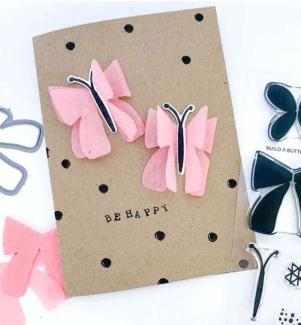 Tissue Paper Butterfly Cards