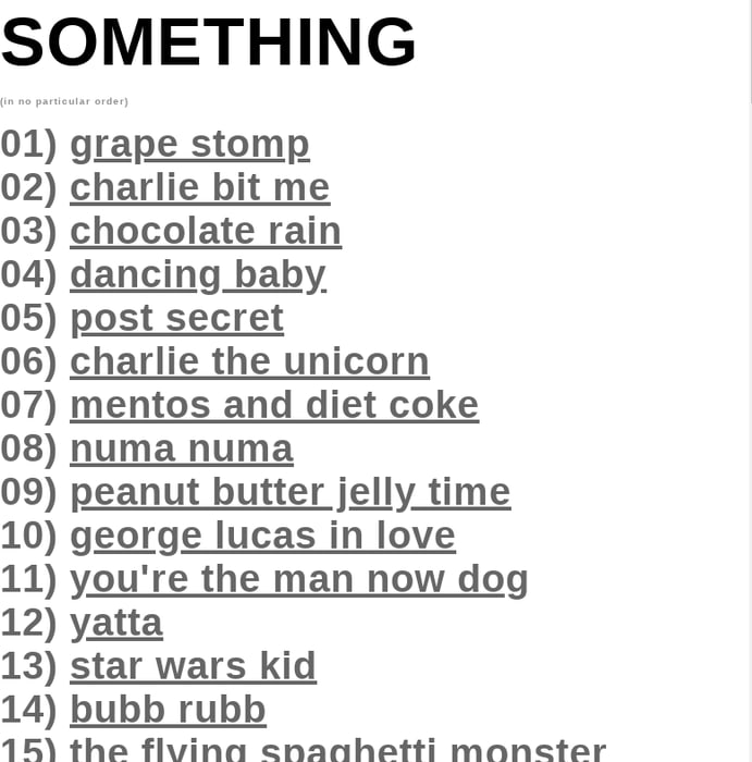 Greg Rutter's Definitive List of The 99 Things You Should Have Already Experienced On The Internet Unless You're a Loser or Old or Something