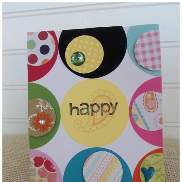 Happy handmade card using scrap paper - Craft