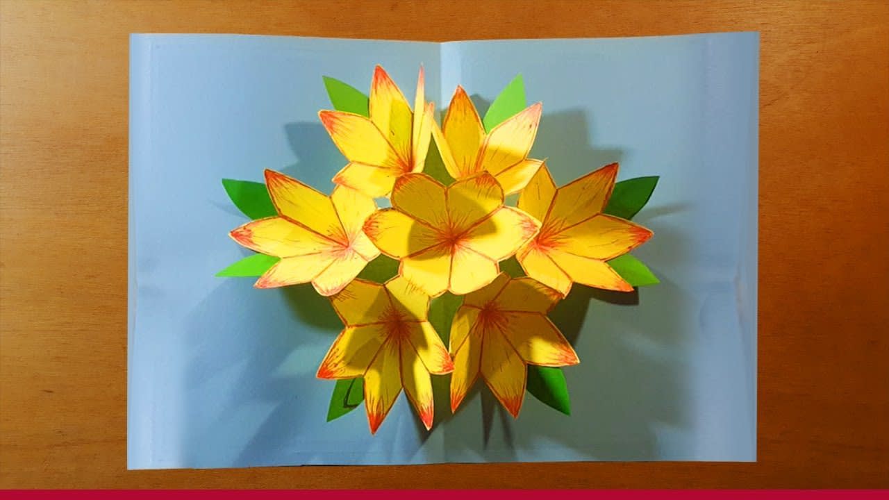 How to make paper pop up flower