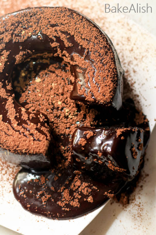 Brownie Lava Cake Recipe - With Chocolate Ganache