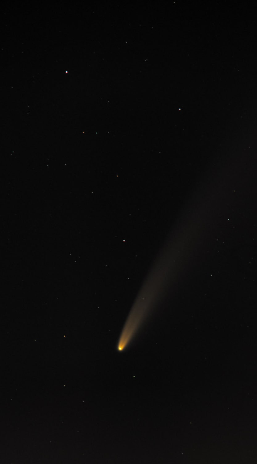 comet NEOWISE from garden