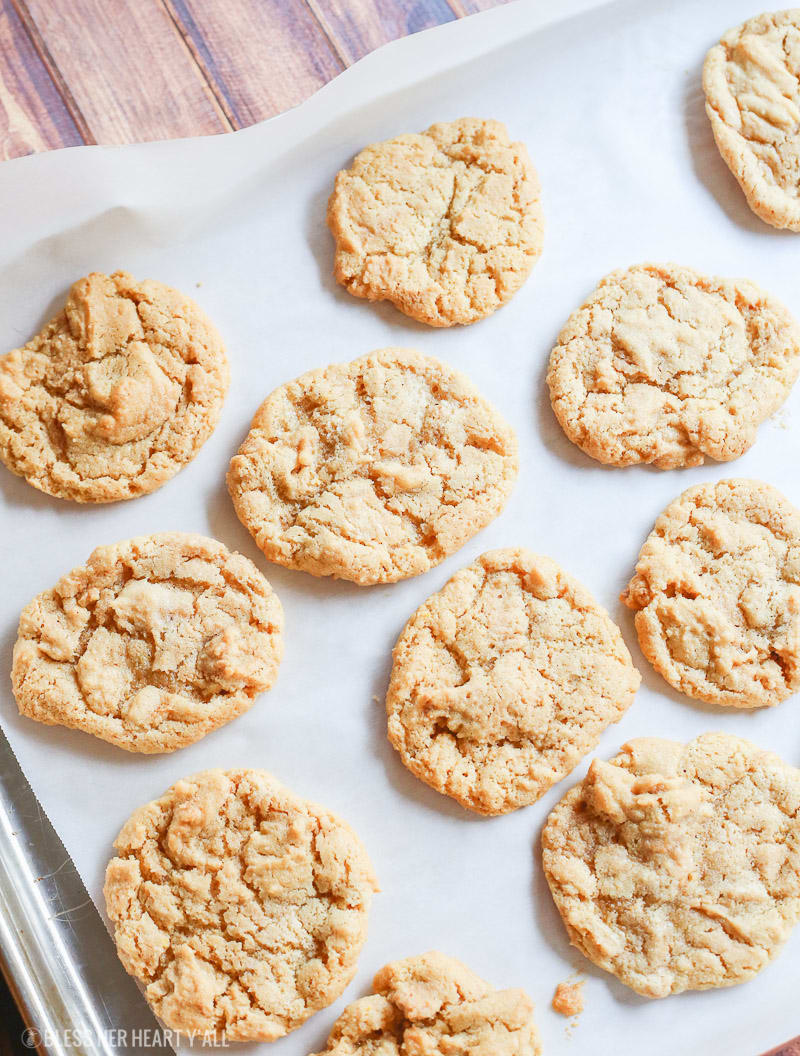 4-Ingredient Gluten Free Peanut Butter Cookies