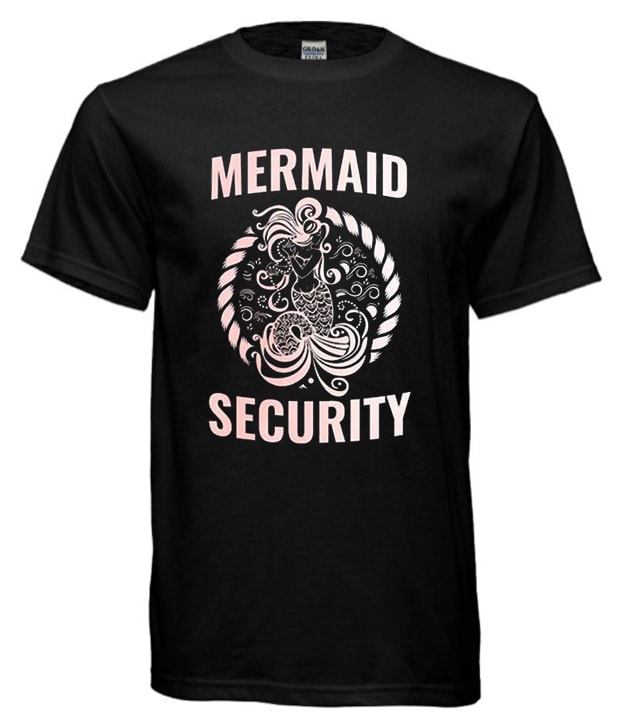 Mermaid Security Gifts cool T-shirt