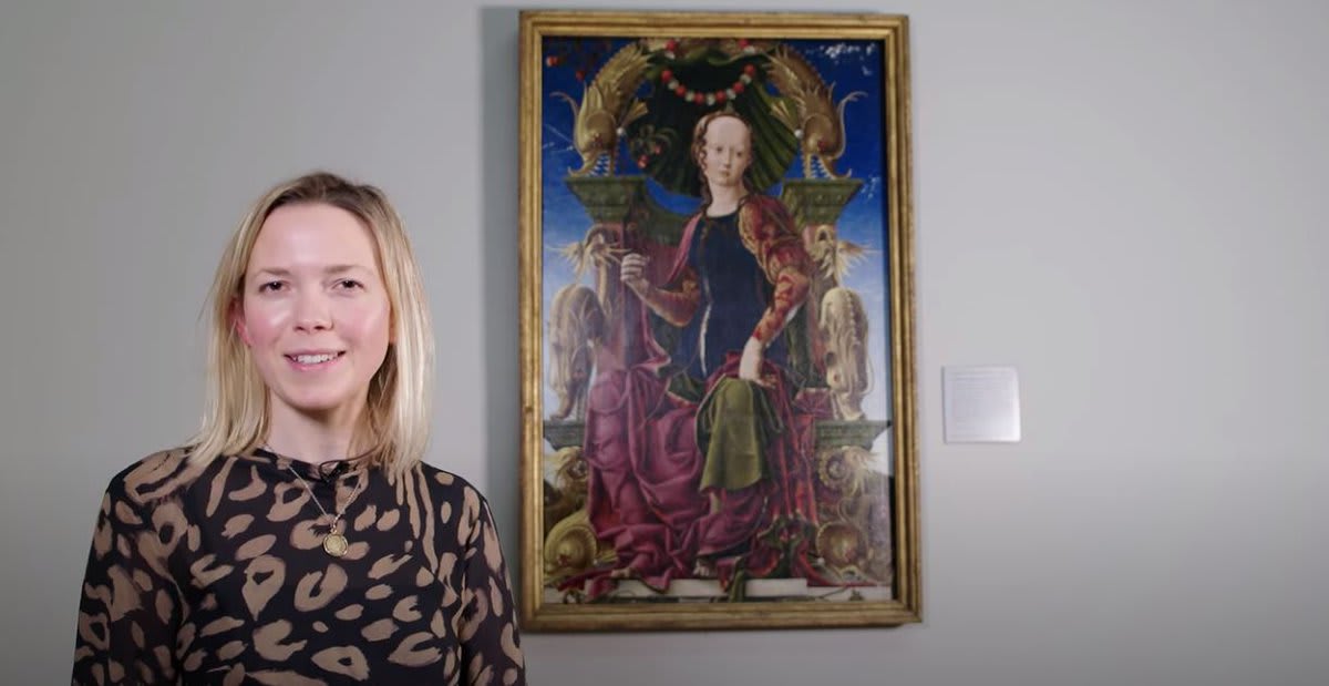 Green scallop shells, mouth-watering cherries and golden dolphins, Imogen Tedbury investigates Tura's mysterious Muse in our latest 10-minute talk: