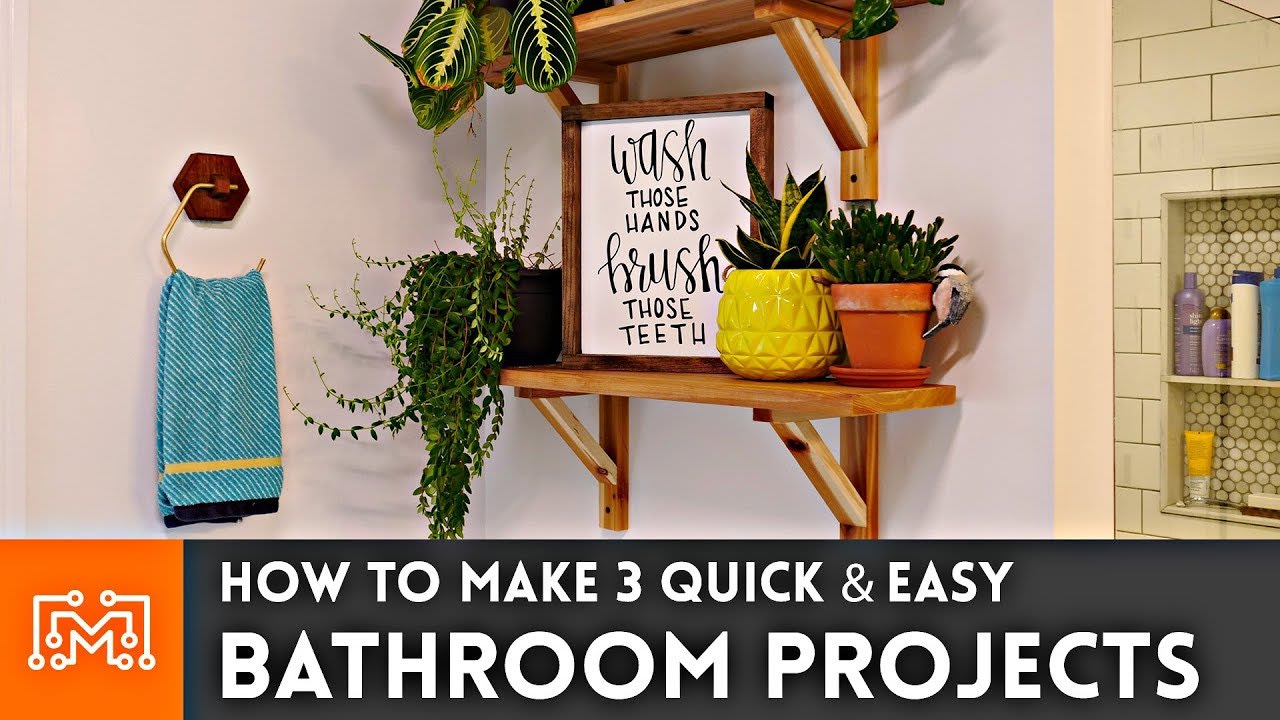 How to Make 3 Easy Bathroom Projects // Woodworking | I Like To Make Stuff