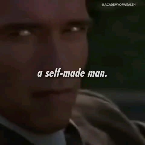 Arnold's views on "self made" man.
